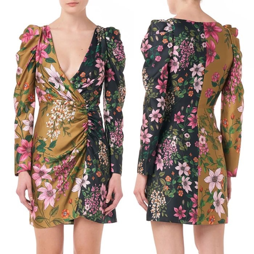 CLEARANCE monique lhuillier floral mini dress FINAL PRICE NO OFFER CONSIDERED